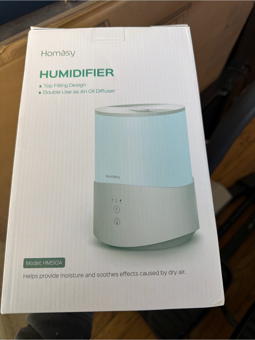 Blue Humidifier HM510A - Top Fill Humidifier & Oil Diffuser